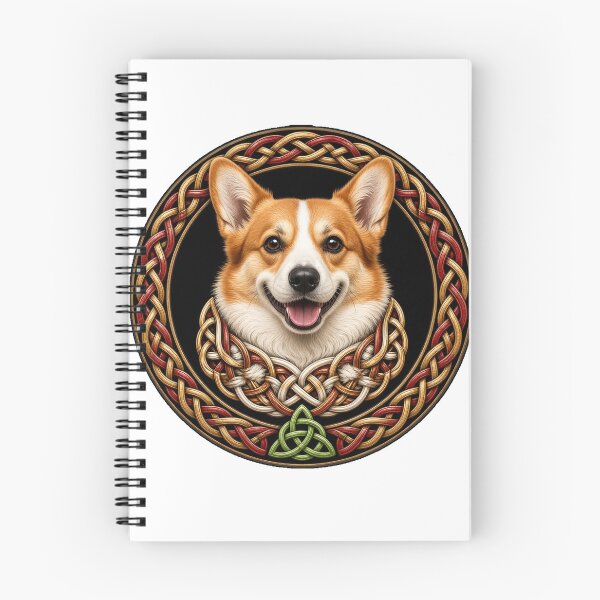 Item preview, Grinning Welsh Corgi Celtic Knot Roundel designed and sold by Freckled-Monkey.