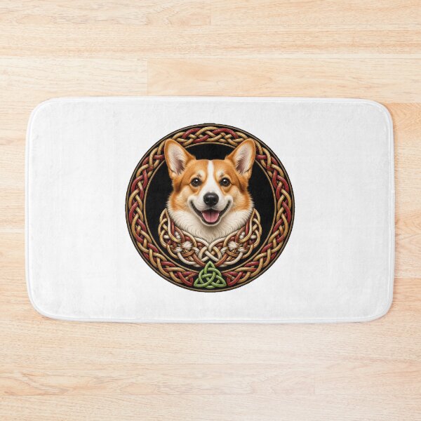 Item preview, Grinning Welsh Corgi Celtic Knot Roundel designed and sold by Freckled-Monkey.