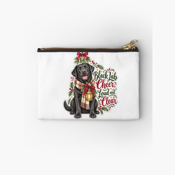 Item preview, Black Lab Cheer Loud and Clear Christmas designed and sold by badburropress.
