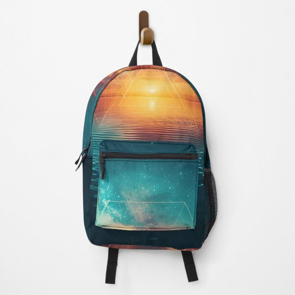 Item preview, Geometric Ocean Sunset Under Milky Way Sky designed and sold by monkeybusiness.pt.