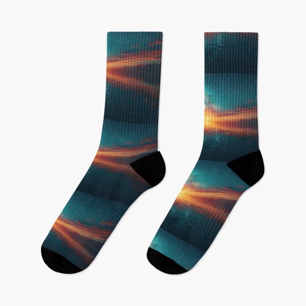 Item preview, Geometric Ocean Sunset Under Milky Way Sky designed and sold by monkeybusiness.pt.