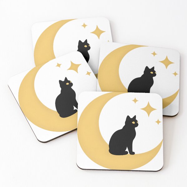 Item preview, Black Cat on the Crescent Moon designed and sold by chill-a-lot.