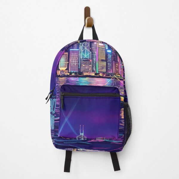 Item preview, Hong Kong Neon Skyline Synthwave Night designed and sold by jainaspp.