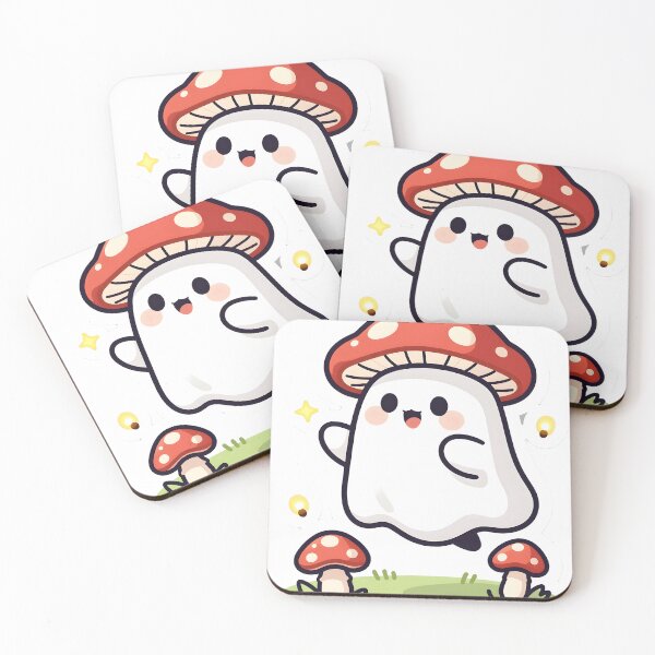 Item preview, Mushroom Ghost Cottagecore Halloween designed and sold by chill-a-lot.