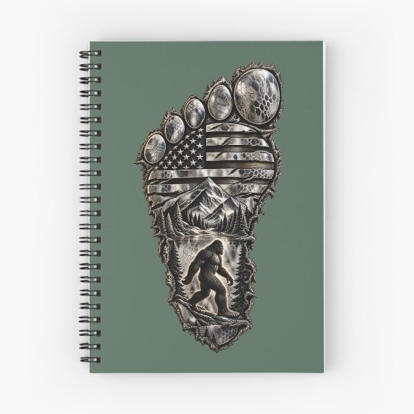 Item preview, Bigfoot Footprint – Silver American Flag Sasquatch Wilderness designed and sold by artistwill.