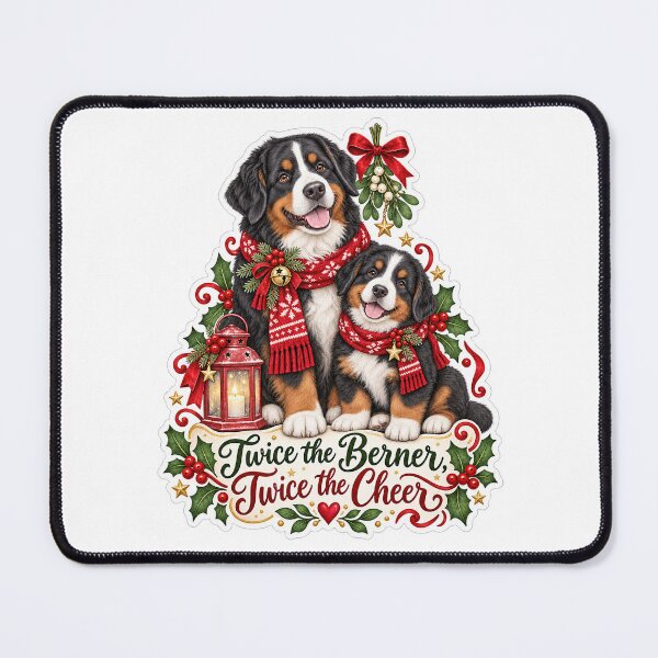 Item preview, Twice the Berner, Twice the Cheer Bernese Christmas designed and sold by badburropress.