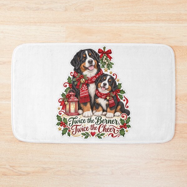 Item preview, Twice the Berner, Twice the Cheer Bernese Christmas designed and sold by badburropress.