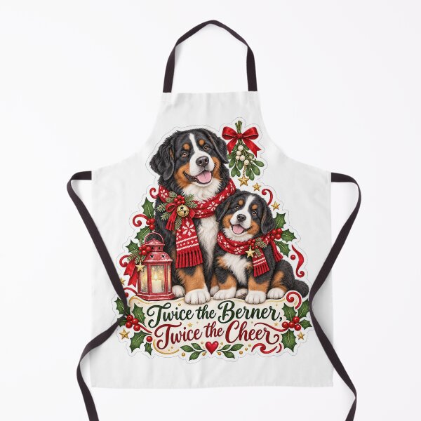 Item preview, Twice the Berner, Twice the Cheer Bernese Christmas designed and sold by badburropress.