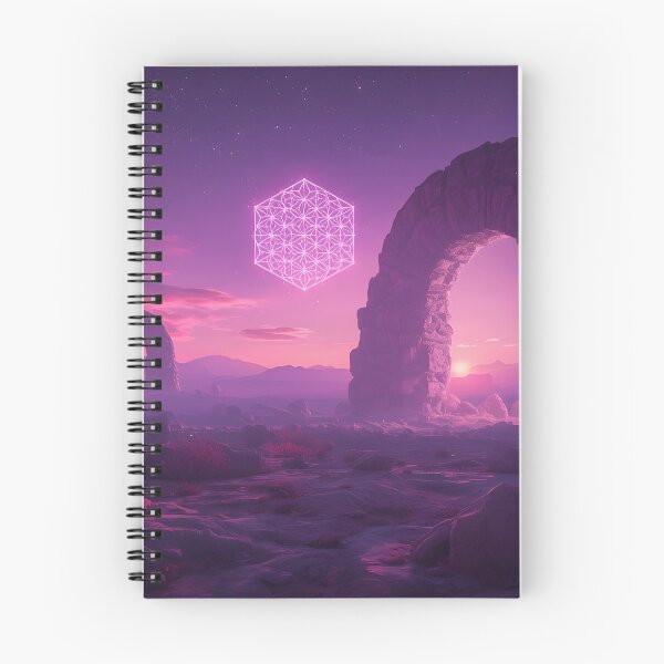 Item preview, Glowing Magenta Flower of Life Over Desert Arches designed and sold by monkeybusiness.pt.