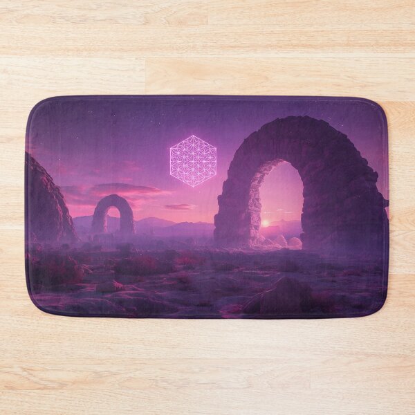 Item preview, Glowing Magenta Flower of Life Over Desert Arches designed and sold by monkeybusiness.pt.
