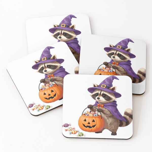 Item preview, Raccoon Trick-or-Treating designed and sold by chill-a-lot.