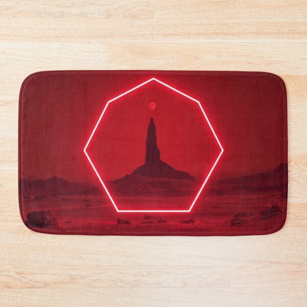 Item preview, Glowing Red Octagon Over Martian Desert Spire designed and sold by monkeybusiness.pt.