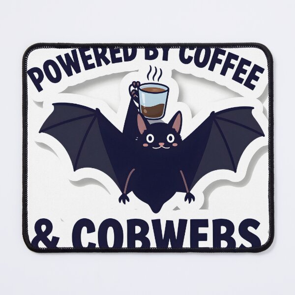 Item preview, Powered by Coffee and Cobwebs Bat designed and sold by chill-a-lot.