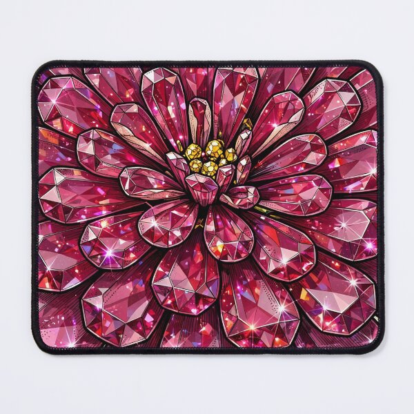 Item preview, Magenta Zinnia Crystal Sticker - Detailed Ruby Flower designed and sold by FineLineBotanical .
