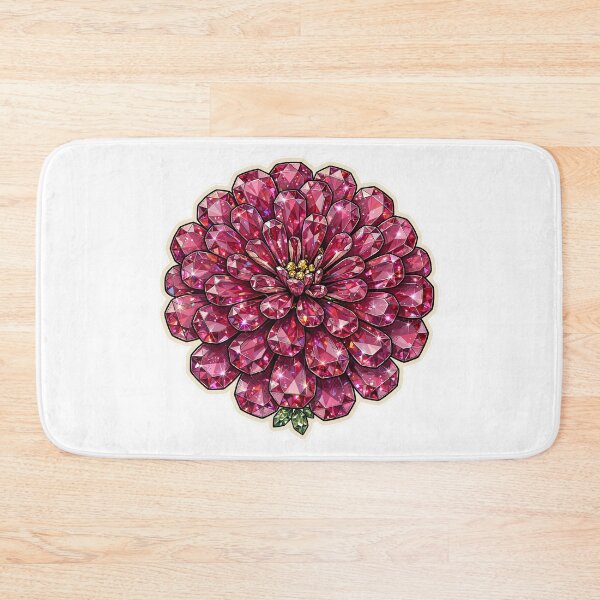 Item preview, Magenta Zinnia Crystal Sticker - Detailed Ruby Flower designed and sold by FineLineBotanical .