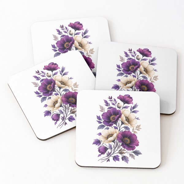 Item preview, Purple Anemone Floral Bouquet designed and sold by MichalHau.