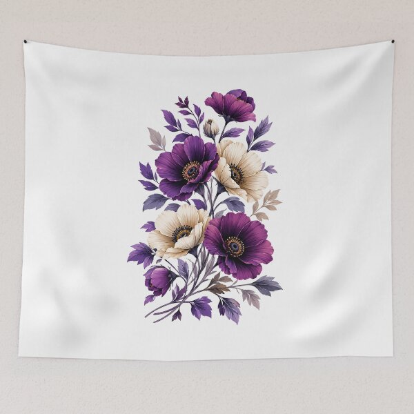 Item preview, Purple Anemone Floral Bouquet designed and sold by MichalHau.
