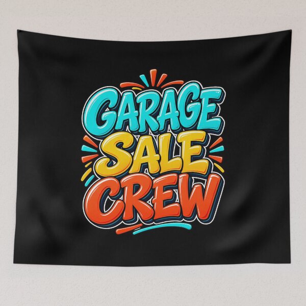 Item preview, Garage Sale Crew Funny Thrift Shopping Bargain Hunter T-Shirt designed and sold by Trendably.