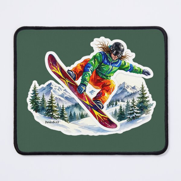 Item preview, Dynamic Snowboarder – Winter Mountain Adventure by PanaluPrint designed and sold by PanaluPrint .