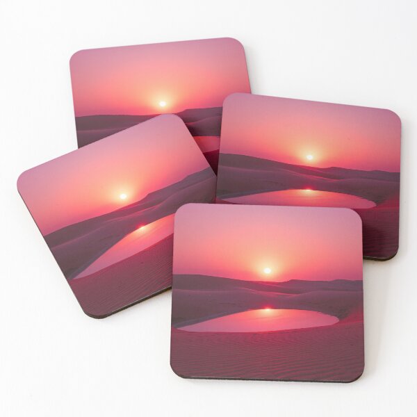 Item preview, Vibrant Pink Desert Sunset Over Oasis Pool designed and sold by monkeybusiness.pt.