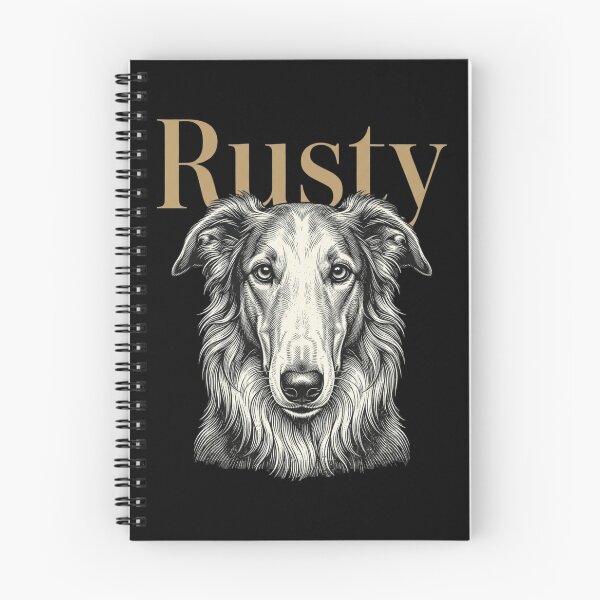 Item preview, Rusty Borzoi Dog Sketch for Sighthound Pup Parents and Russian Wolfhound Lovers designed and sold by raedattia.