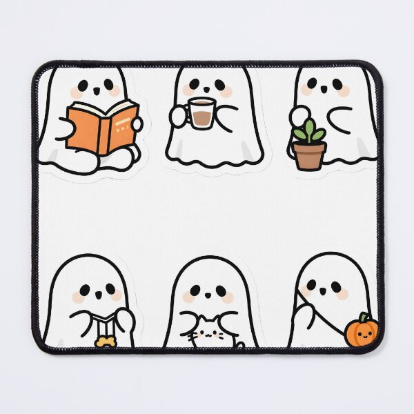 Item preview, Cute Ghosts Doing Cozy Things Sticker Pack designed and sold by chill-a-lot.