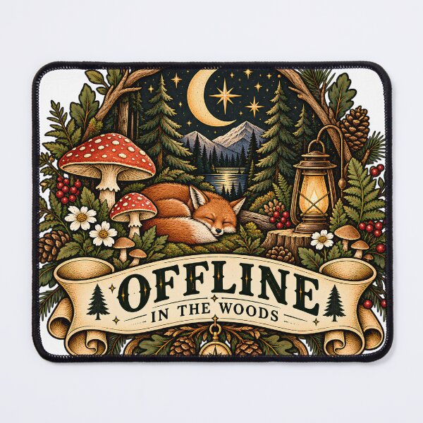 Item preview, Offline In The Woods Woodland designed and sold by MysticCanvasAi.