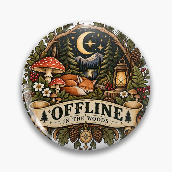 Item preview, Offline In The Woods Woodland designed and sold by MysticCanvasAi.