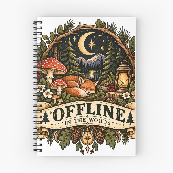Item preview, Offline In The Woods Woodland designed and sold by MysticCanvasAi.