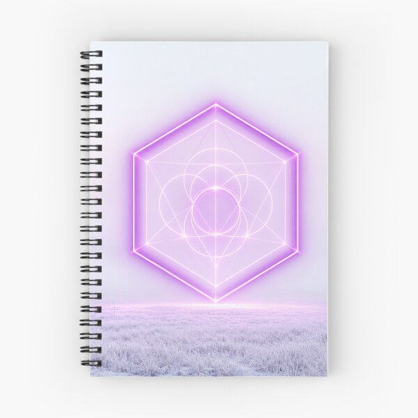 Item preview, Glowing Purple Hexagon Over Misty Mountain Field designed and sold by monkeybusiness.pt.