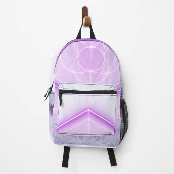 Item preview, Glowing Purple Hexagon Over Misty Mountain Field designed and sold by monkeybusiness.pt.