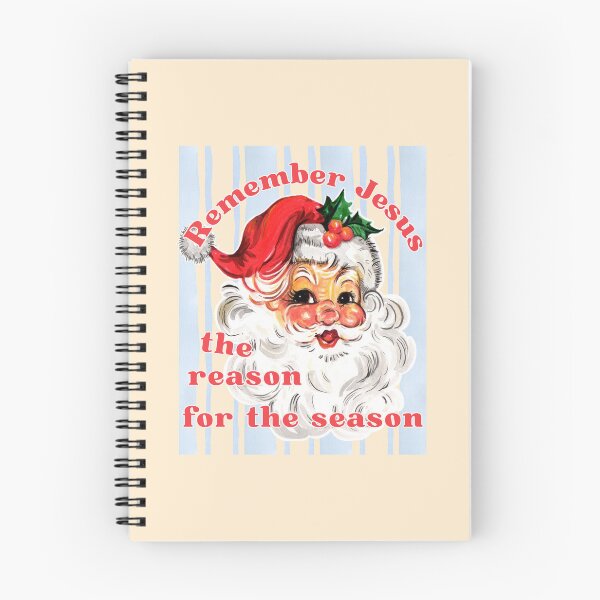 Item preview, Vintage Santa Retro Santa Clause Christmas Classic Holiday Xmas Stripes Blue and Red designed and sold by Forevermore.