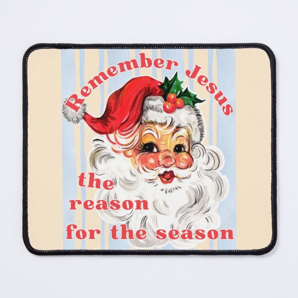 Item preview, Vintage Santa Retro Santa Clause Christmas Classic Holiday Xmas Stripes Blue and Red designed and sold by Forevermore.