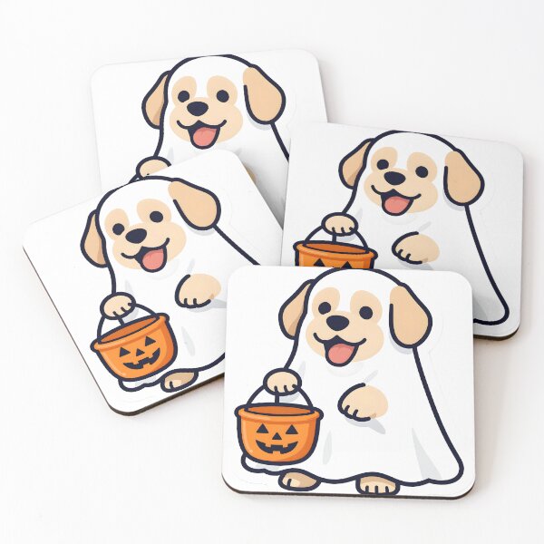 Item preview, Puppy in a Ghost Costume designed and sold by chill-a-lot.