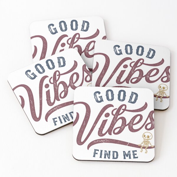 Item preview, Good Vibes Find Me with a Tiny Skeleton Sitting Below designed and sold by MisteryDesigner.