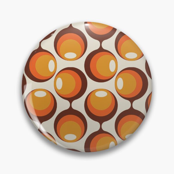 Item preview, Retro 70s Bubble Pattern Orange Brown Geometric Circles designed and sold by JRRTs.