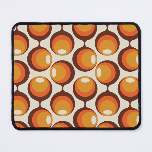 Item preview, Retro 70s Bubble Pattern Orange Brown Geometric Circles designed and sold by JRRTs.