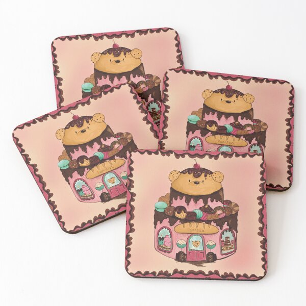 Item preview, Cute bear bakery tile  designed and sold by SplodgeBlossom Illustration.