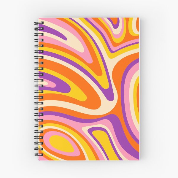Item preview, Psychedelic 70s Groovy Waves Orange Pink Purple Retro Pattern designed and sold by JRRTs.