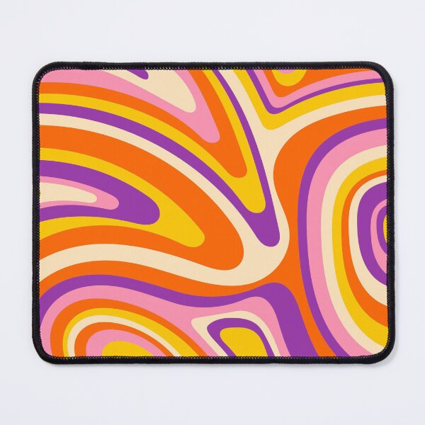 Item preview, Psychedelic 70s Groovy Waves Orange Pink Purple Retro Pattern designed and sold by JRRTs.
