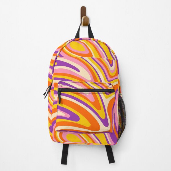 Item preview, Psychedelic 70s Groovy Waves Orange Pink Purple Retro Pattern designed and sold by JRRTs.