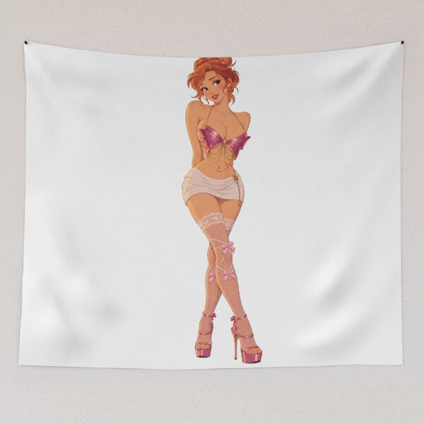 Item preview, Glamorous Fairy Pin-Up – Retro Cartoon Beauty designed and sold by  Hollow Moon Studios..
