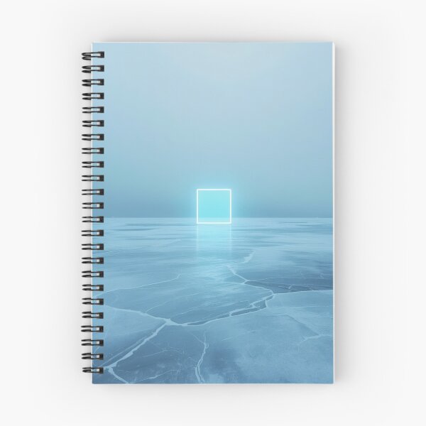Item preview, Glowing Cyan Square Portal Over Frozen Ice Lake designed and sold by monkeybusiness.pt.