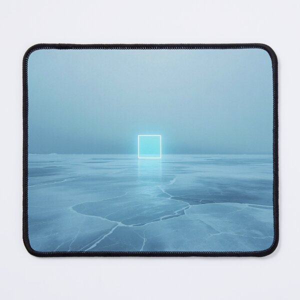 Item preview, Glowing Cyan Square Portal Over Frozen Ice Lake designed and sold by monkeybusiness.pt.