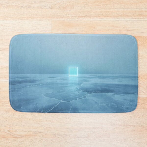 Item preview, Glowing Cyan Square Portal Over Frozen Ice Lake designed and sold by monkeybusiness.pt.