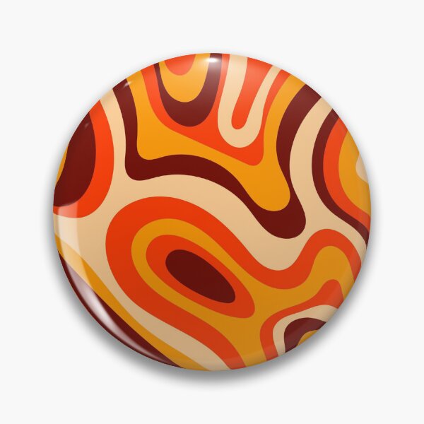 Item preview, Groovy 70s Lava Lamp Pattern – Orange Brown Retro Waves designed and sold by JRRTs.