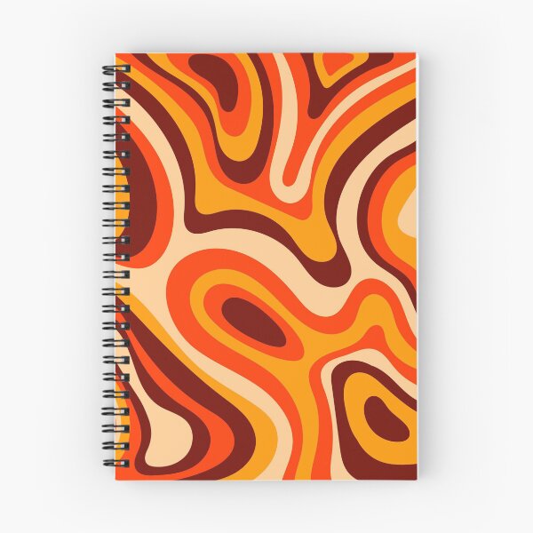 Item preview, Groovy 70s Lava Lamp Pattern – Orange Brown Retro Waves designed and sold by JRRTs.