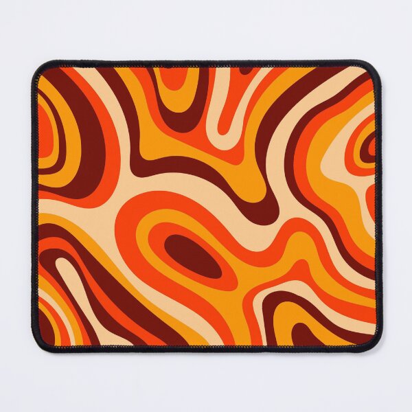 Item preview, Groovy 70s Lava Lamp Pattern – Orange Brown Retro Waves designed and sold by JRRTs.