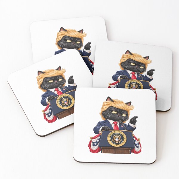 Item preview, Presidential Side-Eye Cat – Funny Trump-Inspired Black Cat Parody designed and sold by InspireHerTribe.