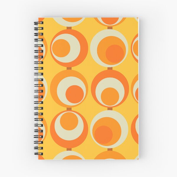 Item preview, Retro 70s Circle Pattern Orange Yellow Mid Century Geometric designed and sold by JRRTs.